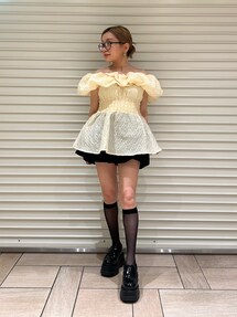 オフショルチュニックブラウス｜カルナムール（CALNAMUR）公式通販 