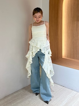 「CALNAMUR（カルナムール）のアイテム」を使った、SERINAさん（レディース・148cm）の春コーディネート