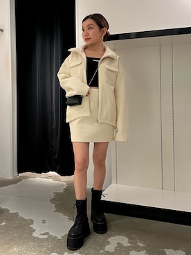 「MURUA（ムルーア）のアイテム（ブルゾン）」を使った、SERINAさん（レディース・148cm）の秋コーディネート