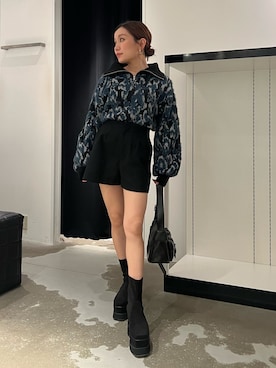 「MURUA（ムルーア）のアイテム（パンツ）」を使った、SERINAさん（レディース・148cm）の秋コーディネート