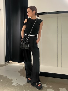 「SHAKA（シャカ）のアイテム」を使った、石黒芹奈さん（レディース・148cm）の夏コーディネート