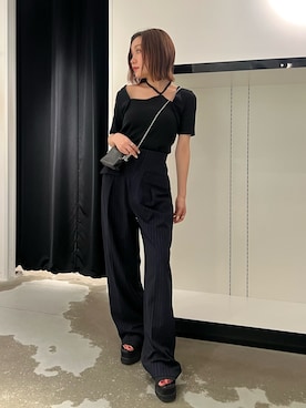 「アイテム（ブーツ）」を使った、石黒芹奈さん（レディース・148cm）の夏コーディネート