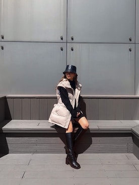 「MURUA（ムルーア）のアイテム（テーラードジャケット）」を使った、SERINAさん（レディース・148cm）の秋コーディネート