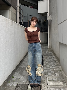 片岡玲菜さん（レディース・165cm）の春コーディネート