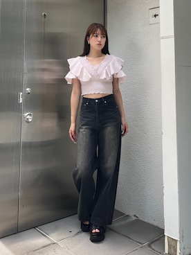 片岡玲菜さん（レディース・165cm）の夏コーディネート