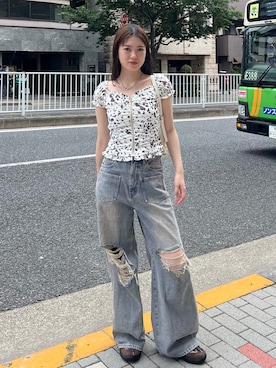 片岡玲菜さん(レディース・165cm)の夏コーディネート