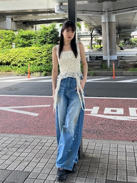 片岡玲菜さん(レディース・165cm)の夏コーディネート