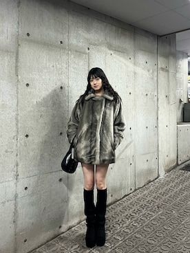 「EMODA（エモダ）のアイテム（ジャケット/アウター）」を使った、片岡玲菜さん（レディース・165cm）の秋コーディネート