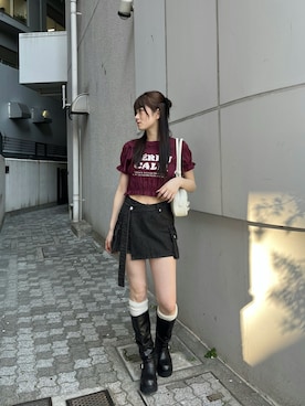 「EMODA（エモダ）のアイテム（バッグ）」を使った、片岡玲菜さん（レディース・165cm）の春コーディネート