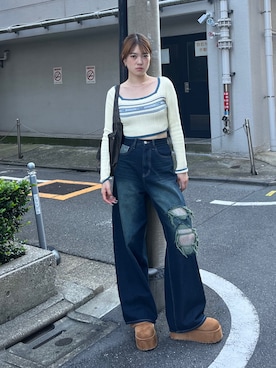 片岡玲菜さん（レディース・165cm）の秋コーディネート