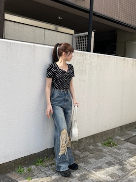 片岡玲菜さん（レディース・165cm）の春コーディネート