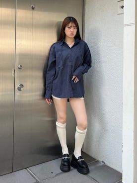 「EMODA（エモダ）のアイテム」を使った、片岡玲菜さん（レディース・165cm）の夏コーディネート