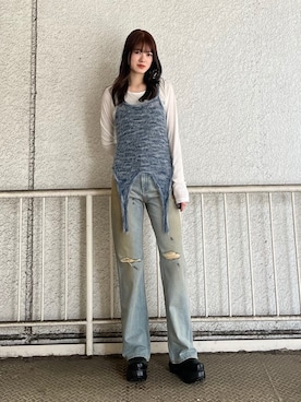 片岡玲菜さん（レディース・165cm）の春コーディネート