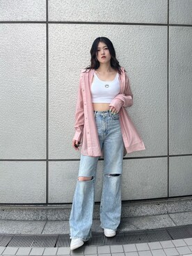 片岡玲菜さん（レディース・165cm）の夏コーディネート