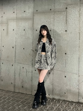 「アイテム（レッグウォーマー）」を使った、片岡玲菜さん（レディース・165cm）の夏コーディネート
