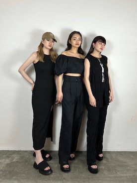「スリットワンピ」｜片岡玲菜さん（レディース・165cm）の春コーディネート