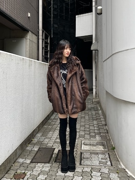 「EMODA（エモダ）のアイテム」を使った、片岡玲菜さん（レディース・165cm）の秋コーディネート