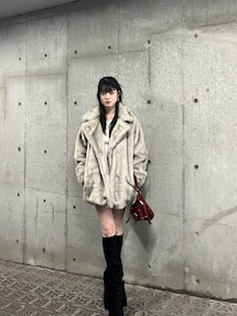 EMODA クロップドファーコート タートルネック EMODA クロップドファーコート タートルネック EMODA クロップド