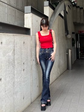 片岡玲菜さん（レディース・165cm）の夏コーディネート