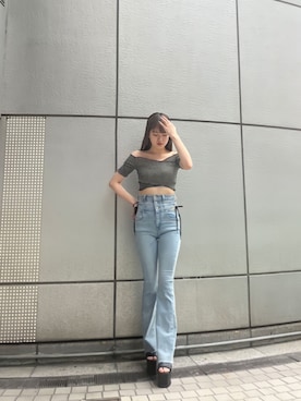 片岡玲菜さん(レディース・165cm)の夏コーディネート