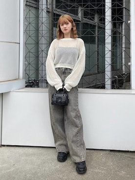 片岡玲菜さん（レディース・165cm）の春コーディネート