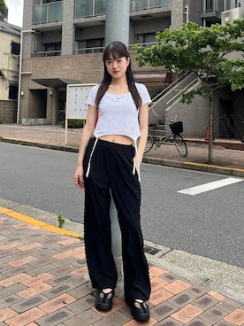 片岡玲菜さん（レディース・165cm）の夏コーディネート