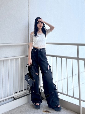 片岡玲菜さん（レディース・165cm）の春コーディネート