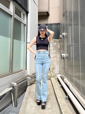 片岡玲菜さん（レディース・165cm）の夏コーディネート