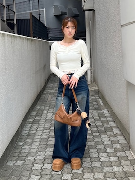 片岡玲菜さん（レディース・165cm）の秋コーディネート