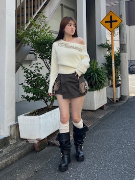 片岡玲菜さん（レディース・165cm）の秋コーディネート