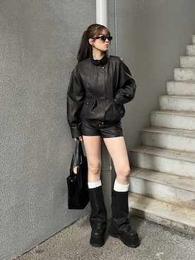 片岡玲菜さん（レディース・165cm）の秋コーディネート