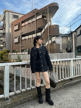 「EMODA（エモダ）のアイテム」を使った、片岡玲菜さん（レディース・165cm）の春コーディネート