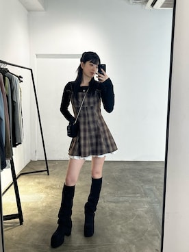 片岡玲菜さん（レディース・165cm）の冬コーディネート