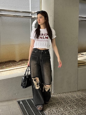 片岡玲菜さん(レディース・165cm)の夏コーディネート