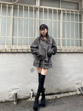 「EMODA（エモダ）のアイテム（ジャケット/アウター）」を使った、片岡玲菜さん（レディース・165cm）の秋コーディネート