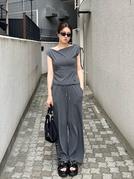 片岡玲菜さん（レディース・165cm）の夏コーディネート