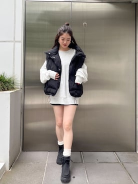 片岡玲菜さん（レディース・165cm）の秋コーディネート