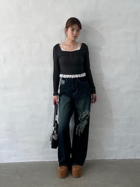 片岡玲菜さん(レディース・165cm)の秋コーディネート