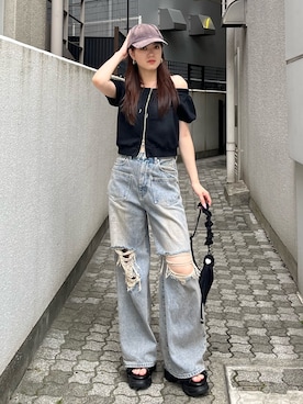 片岡玲菜さん(レディース・165cm)の夏コーディネート