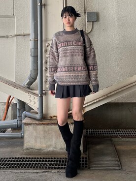 片岡玲菜さん（レディース・165cm）の冬コーディネート