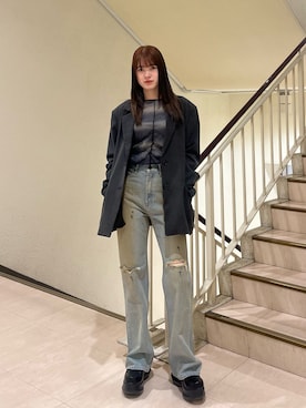 片岡玲菜さん（レディース・165cm）の春コーディネート