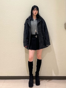 「EMODA（エモダ）のアイテム（その他アウター）」を使った、片岡玲菜さん（レディース・165cm）の秋コーディネート