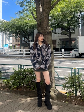 「EMODA（エモダ）のバルキープランプフィットブーツ（ブーツ）」を使った、片岡玲菜さん（レディース・165cm）の秋コーディネート