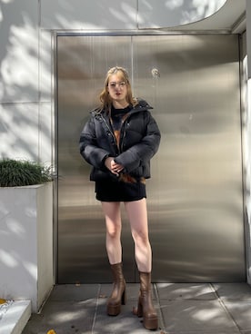 片岡玲菜さん（レディース・165cm）の冬コーディネート