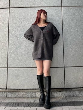 「EMODA（エモダ）のアイテム（カーディガン/ボレロ）」を使った、片岡玲菜さん（レディース・165cm）の秋コーディネート