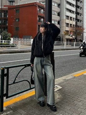 片岡玲菜さん（レディース・165cm）の冬コーディネート