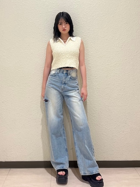 片岡玲菜さん（レディース・165cm）の夏コーディネート