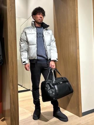 新品未使用タグ付かきARMANI EXCHANGE ブラウンハンドバッグ ARMANI EXCHANGE（アルマーニエクスチェンジ）の「【A|X