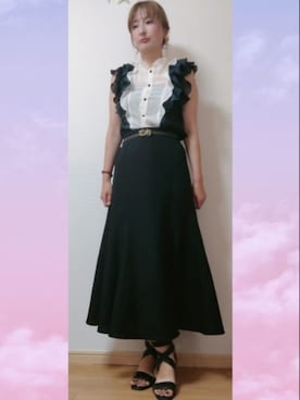 「axes femme（アクシーズファム）のアイテム（サンダル）」を使った、kuronekokuro00さん（レディース・158cm）の夏コーディネート