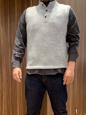 「アイテム（ベスト）」を使った、BRICK HOUSE シャツ工房 南砂町スナモ店さん（メンズ・178cm）の冬コーディネート